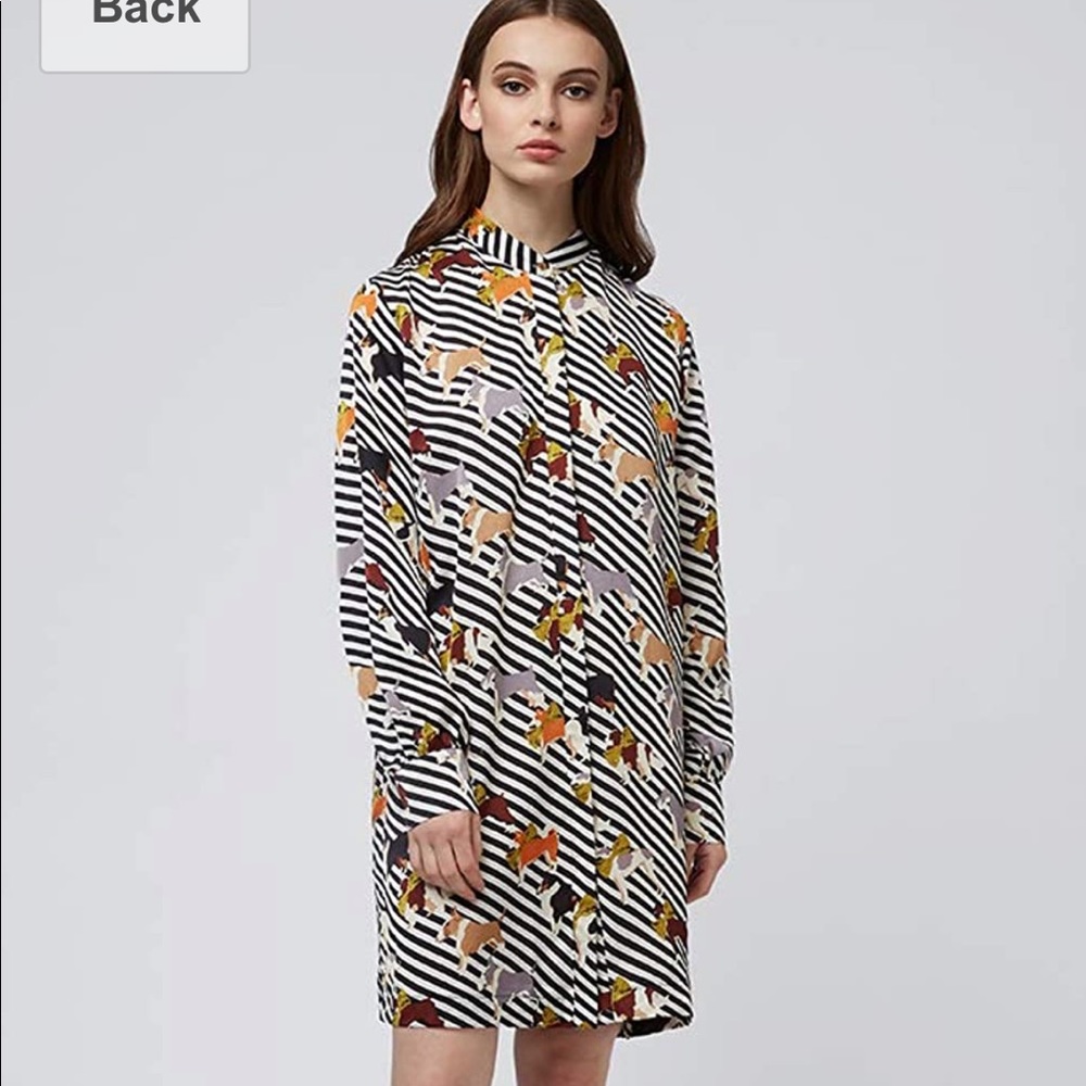 NWT! louche fedora pooch dress with puppy print